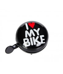 Динг-Донг Green Cycle GCB-1058S I love my bike, диаметр 80mm, черный