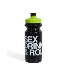 Фляга 600ml Green Cycle Sex Drink & Roll с Big Flow valve, LDPE black nipple/ yellow matt cap/ black bottle