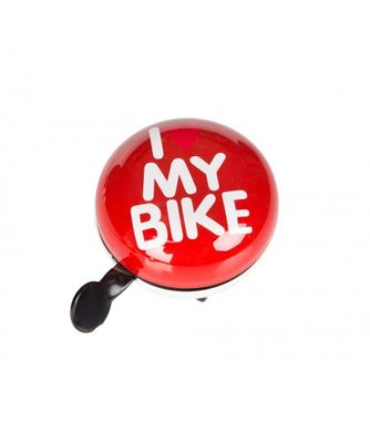 Динг-Донг Green Cycle GCB-1058S I love my bike, диаметр 80mm, красный